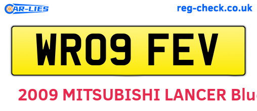 WR09FEV are the vehicle registration plates.