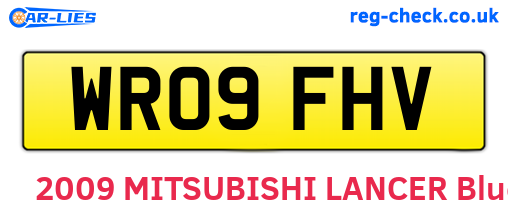 WR09FHV are the vehicle registration plates.