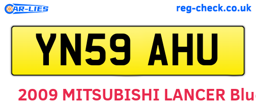 YN59AHU are the vehicle registration plates.