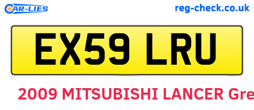 EX59LRU are the vehicle registration plates.
