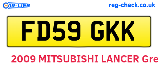 FD59GKK are the vehicle registration plates.