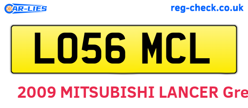 LO56MCL are the vehicle registration plates.