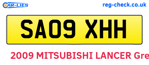 SA09XHH are the vehicle registration plates.
