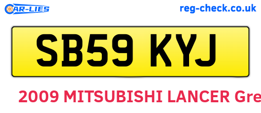 SB59KYJ are the vehicle registration plates.