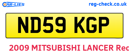 ND59KGP are the vehicle registration plates.