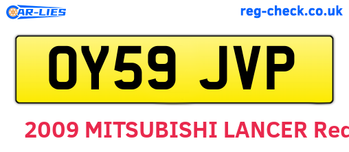 OY59JVP are the vehicle registration plates.
