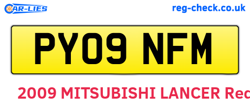 PY09NFM are the vehicle registration plates.