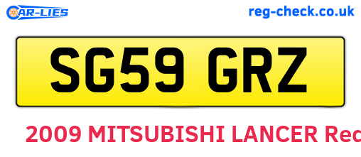 SG59GRZ are the vehicle registration plates.