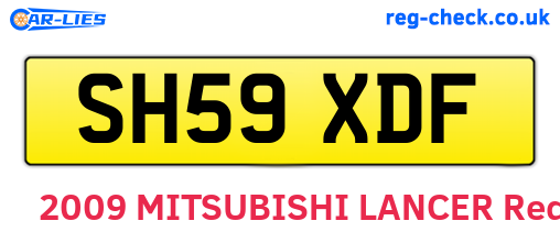 SH59XDF are the vehicle registration plates.