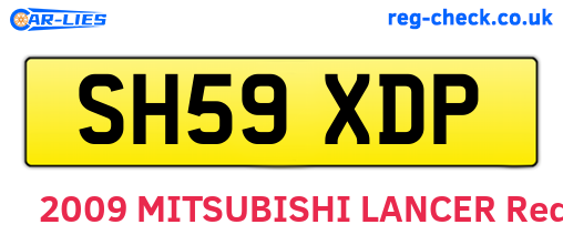 SH59XDP are the vehicle registration plates.