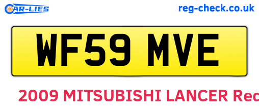 WF59MVE are the vehicle registration plates.