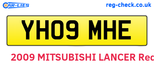YH09MHE are the vehicle registration plates.