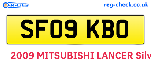 SF09KBO are the vehicle registration plates.