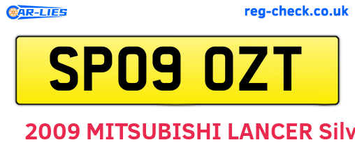 SP09OZT are the vehicle registration plates.