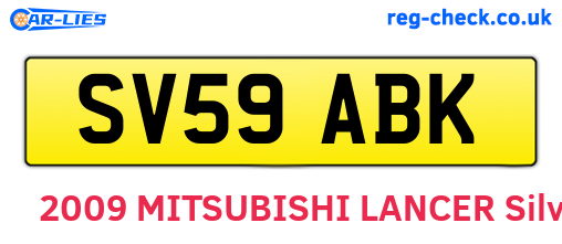 SV59ABK are the vehicle registration plates.