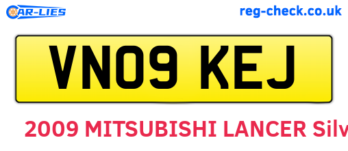 VN09KEJ are the vehicle registration plates.