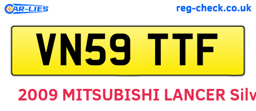 VN59TTF are the vehicle registration plates.