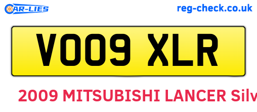 VO09XLR are the vehicle registration plates.