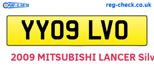 YY09LVO are the vehicle registration plates.