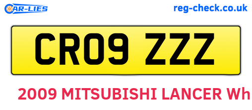 CR09ZZZ are the vehicle registration plates.