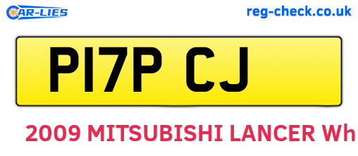 P17PCJ are the vehicle registration plates.
