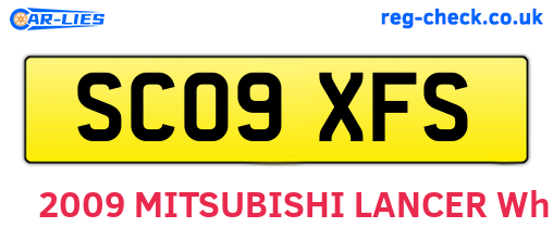 SC09XFS are the vehicle registration plates.