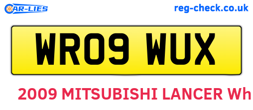 WR09WUX are the vehicle registration plates.