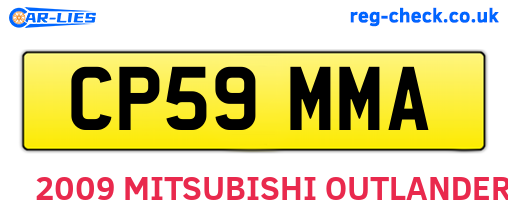 CP59MMA are the vehicle registration plates.