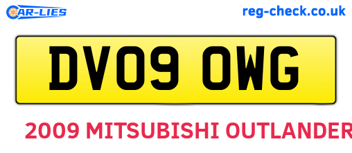 DV09OWG are the vehicle registration plates.