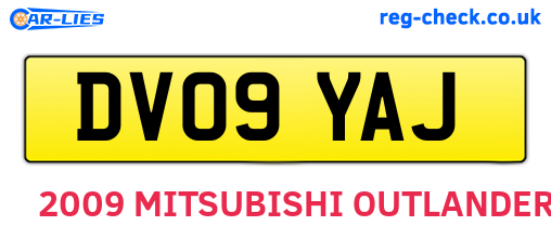 DV09YAJ are the vehicle registration plates.