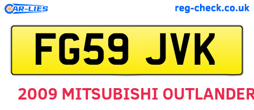 FG59JVK are the vehicle registration plates.