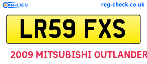 LR59FXS are the vehicle registration plates.