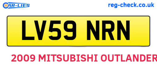 LV59NRN are the vehicle registration plates.