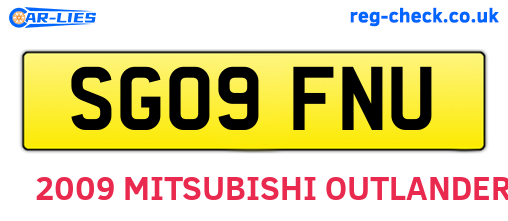 SG09FNU are the vehicle registration plates.