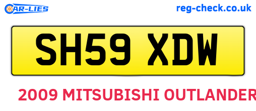 SH59XDW are the vehicle registration plates.