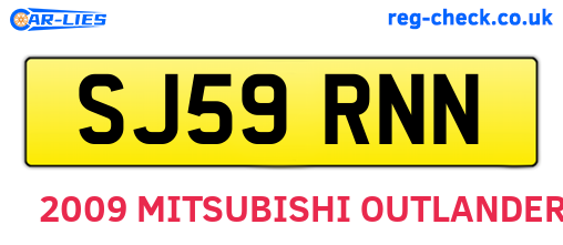 SJ59RNN are the vehicle registration plates.