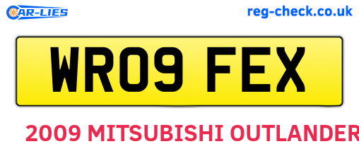 WR09FEX are the vehicle registration plates.