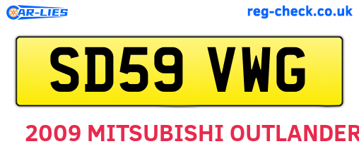 SD59VWG are the vehicle registration plates.