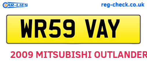 WR59VAY are the vehicle registration plates.