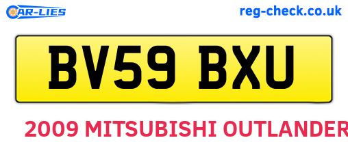 BV59BXU are the vehicle registration plates.