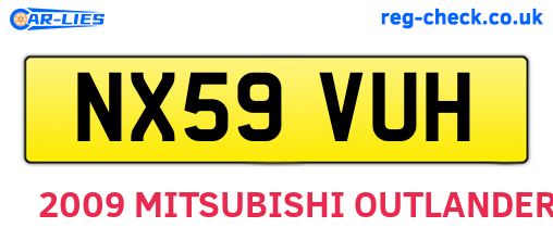 NX59VUH are the vehicle registration plates.
