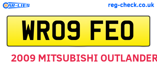 WR09FEO are the vehicle registration plates.
