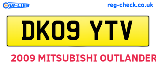 DK09YTV are the vehicle registration plates.