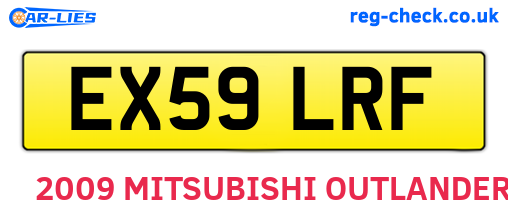EX59LRF are the vehicle registration plates.