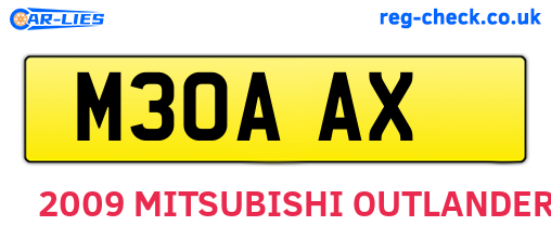 M30AAX are the vehicle registration plates.