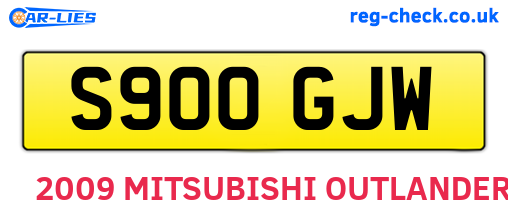 S900GJW are the vehicle registration plates.