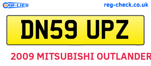 DN59UPZ are the vehicle registration plates.