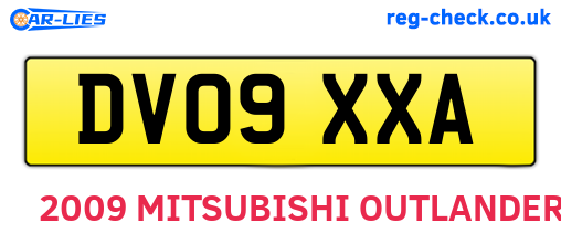 DV09XXA are the vehicle registration plates.