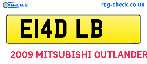E14DLB are the vehicle registration plates.