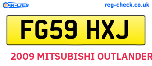 FG59HXJ are the vehicle registration plates.